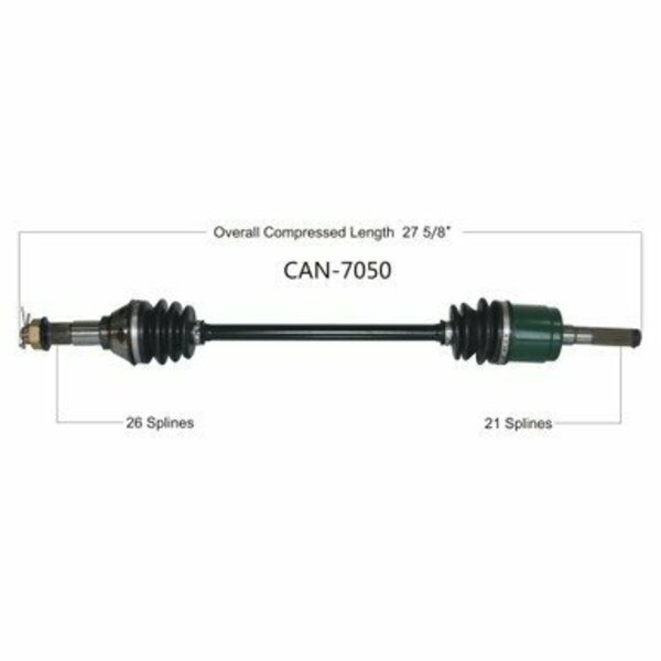 Wide Open OE Replacement CV Axle CAN AM FRONT RIGHT MAVERICK XC/XXC 1000 17-18 CAN-7050